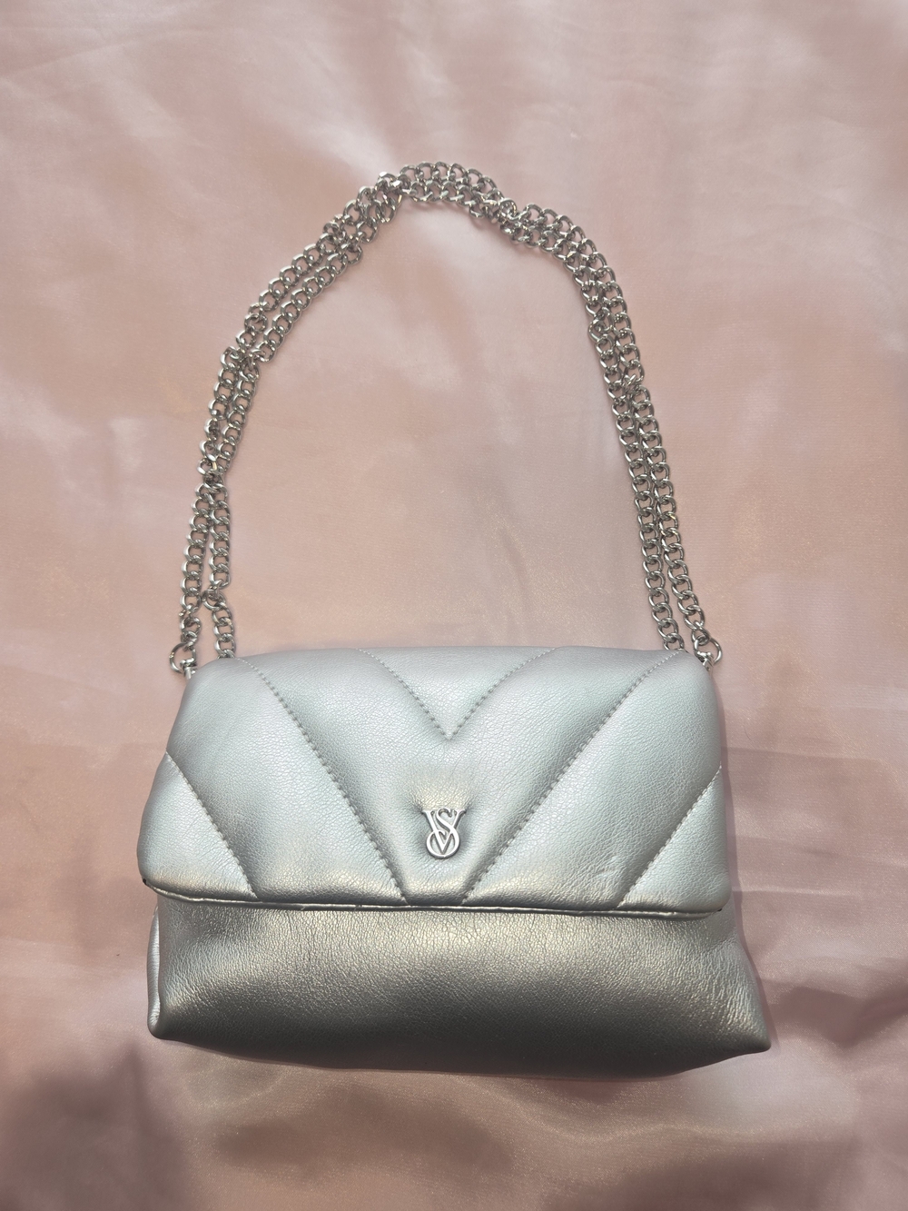 Victorias Secret NWOT silver Bag